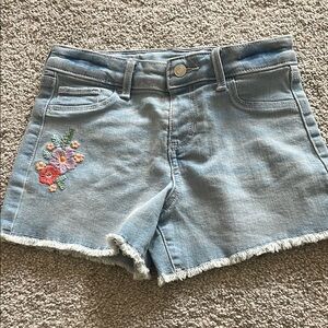 Jumping Beans Blue Casual Denim Shorts with Embroidery